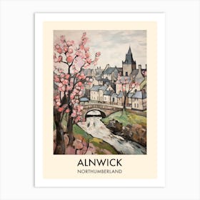 Alnwick (Northumberland) Painting 3 Travel Poster Art Print