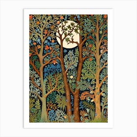 William Morris Moonlight In The Forest 20 Art Print