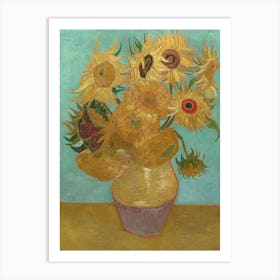 Vincent Van Gogh, Sunflowers, Third Version, Repetition, 1889. Art Print