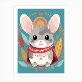 Baby Animal Illustration  Chinchilla 3 Art Print