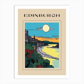 Minimal Design Style Of Edinburgh, Scotland 2 Poster Art Print