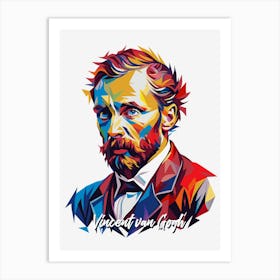 Vincent Van Gogh 02 Portrait WPAP Pop Art Art Print