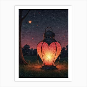 Heart Lantern 2 Art Print