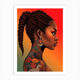 Tattooed Woman 4 Art Print