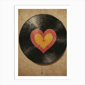 Heart Of Vinyl Art Print