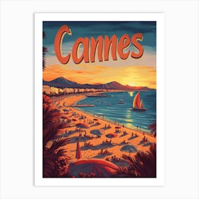 Aihrgdesign A Mid Century Modern Travel Poster For Cannes Sho 7cc850eb Aed8 4218 Abe3 F6b358442612 0 Art Print