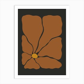 Autumn Flower 03 - Red Brown Art Print