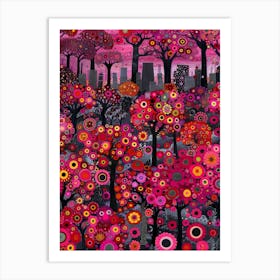 Pink Trees Art Print