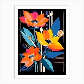 Abstract Flowers 6 Art Print