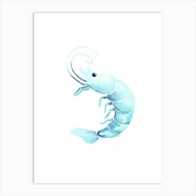 Watercolor Shrimp Illustration Art Print