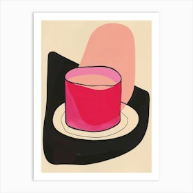 Pink Minimalist Jelly Painting Art Print