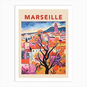 Marseille France 2 Fauvist Travel Poster Art Print