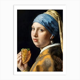 Girl With A Pearl Earring Hamburgs Art Print