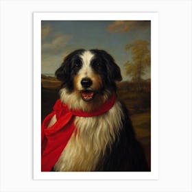 Polish Lowland Sheepdog 2 Renaissance Portrait Oil Painting Art Print