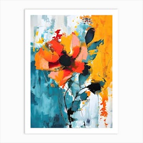 Abstract Floral Experiment With Abstract Shapes And Colors To Create A Modern Floral Composition (4) (1) Art Print