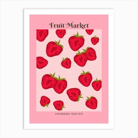 Strawberry Market Art Print