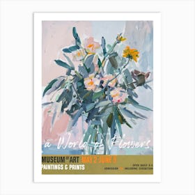 A World Of Flowers, Van Gogh Exhibition Marigold 3 Art Print