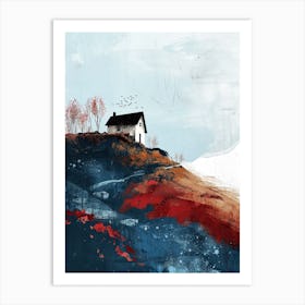 House On The Hill, Boho Art Print