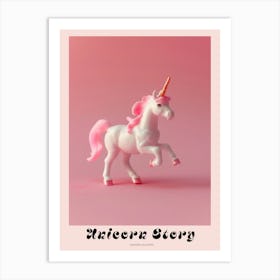 Toy Pastel Unicorn Galloping 2 Poster Art Print