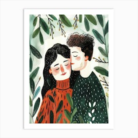 Couple Kissing 2 Art Print