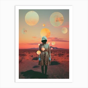 Cosmic desert portrait Art Print