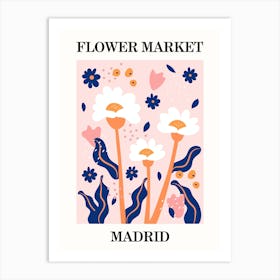 Flower Market Madrid Art Print