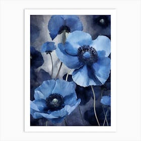 Blue Flowers 4 Art Print