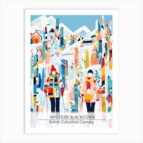 Whistler Blackcomb   British Columbia Canada, Ski Resort Poster Illustration 5 Art Print