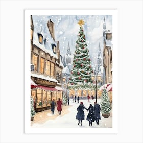 Christmas In Edinburgh Art Print