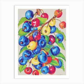 Surinam Cherry 1 Vintage Sketch Fruit Art Print