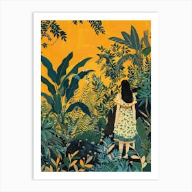 In The Garden Yellow 2 Art Print