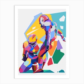 American Football Pop Art 24 Art Print