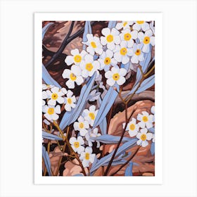 Forget Me Not 4 Flower Painting Art Print