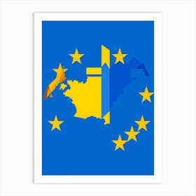 Eu Flag Art Print