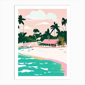 Phu Quoc Island Vietnam Muted Pastel Tropical Destination Art Print