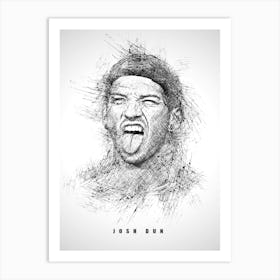 Josh Dun Rapper Sketch Art Print