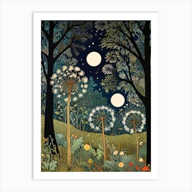 William Morris Night In The Woods 2 Art Print