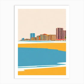 Daytona Beach Florida Midcentury Art Print