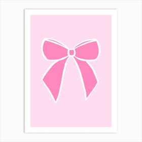 Pink Bow Art Print