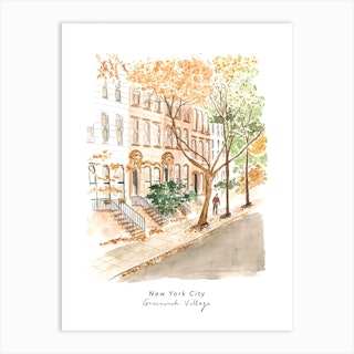 New York City Greenwich Village Travel Art Print