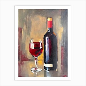 Merlot 1 Oil Painting Cocktail Poster Art Print