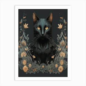 William Morris cat art 1 Art Print