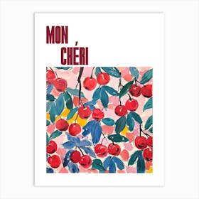 Mon Cheri Poster Summer Cherries Painting Matisse Style 2 Art Print