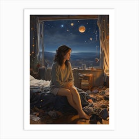 Girl In A Room Art Print