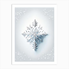 Water, Snowflakes, Marker Art 3 Art Print