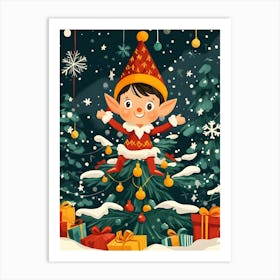 Christmas Elf 5 Art Print