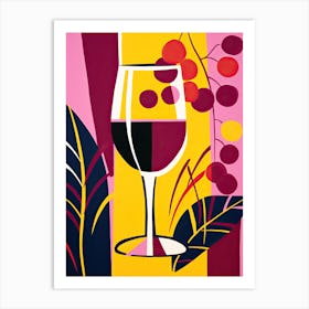 Glass Of Wine, Inspired by Matisse 3 Art Print