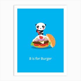 Burger Panda Art Print