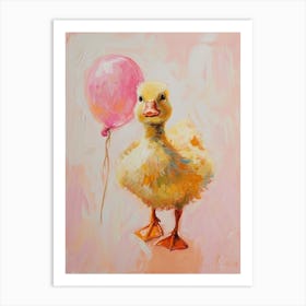 Cute Duck 4 With Balloon Art Print