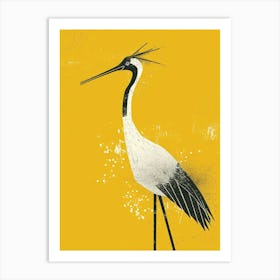 Yellow Crane 1 Art Print